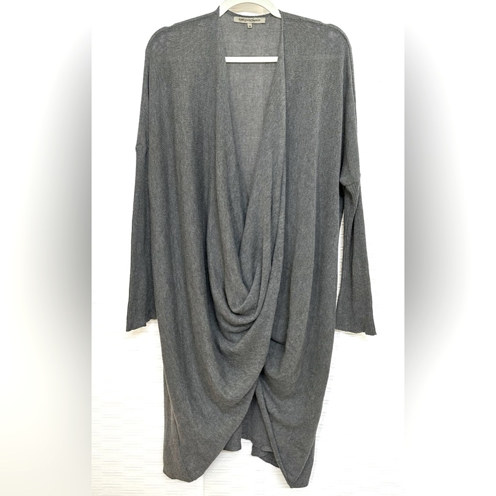 Foreign Exchange Gray Wrap Sweater